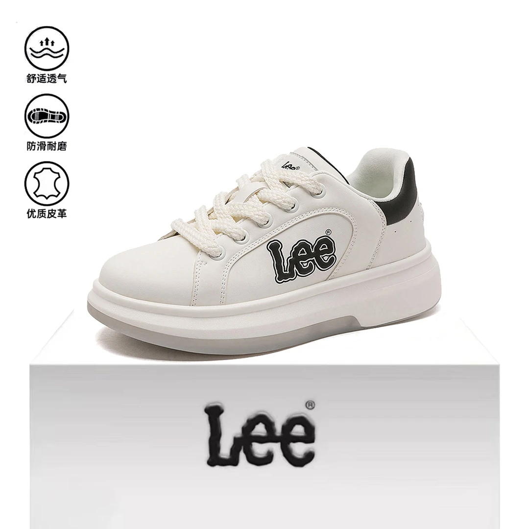 Lee秋季2025新款小白鞋男时尚百搭板鞋厚底增高舒适耐磨休闲鞋男