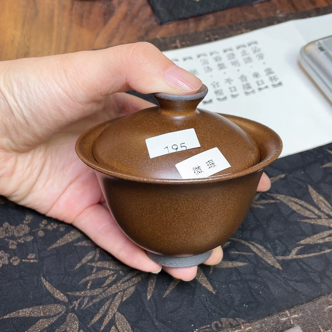 茶盏195 福临号建盏柴烧薄胎微瑕