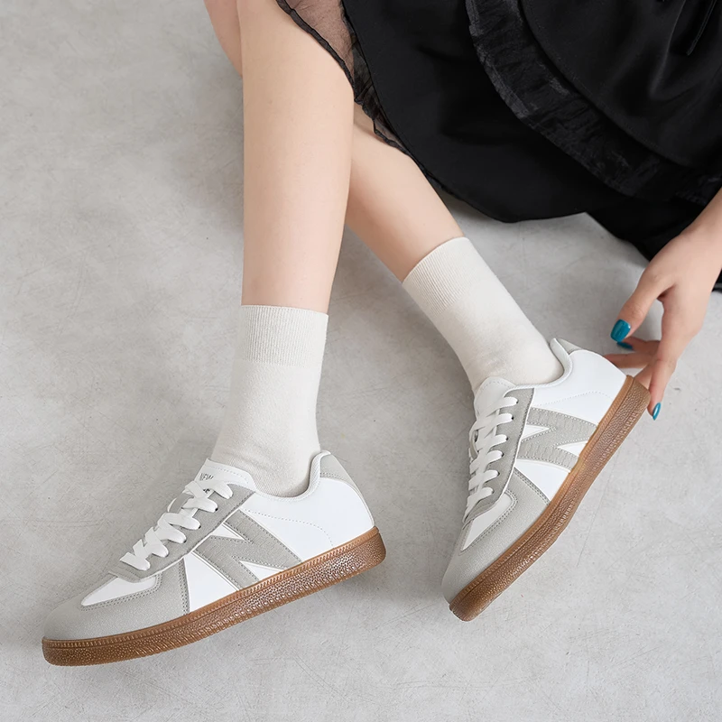 新百伦328秋冬季百搭皮革橡胶通用系带增高德训鞋