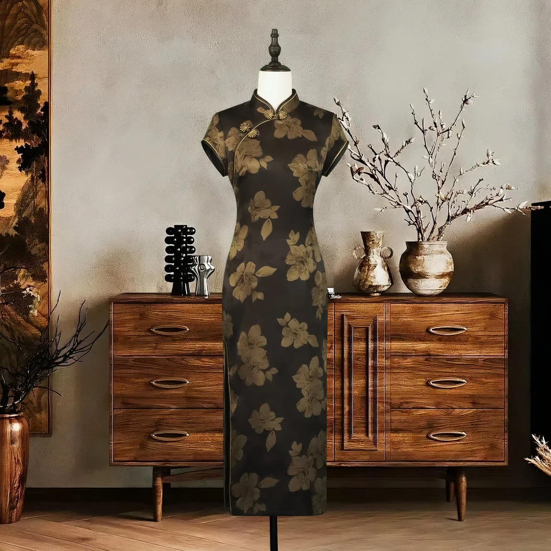 【秋菊】2025国风显瘦气质优雅经典日常旗袍125CM