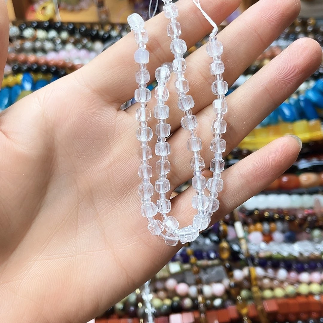 玛瑙/玉髓未镶嵌珠宝半成品卡5白水方糖一条