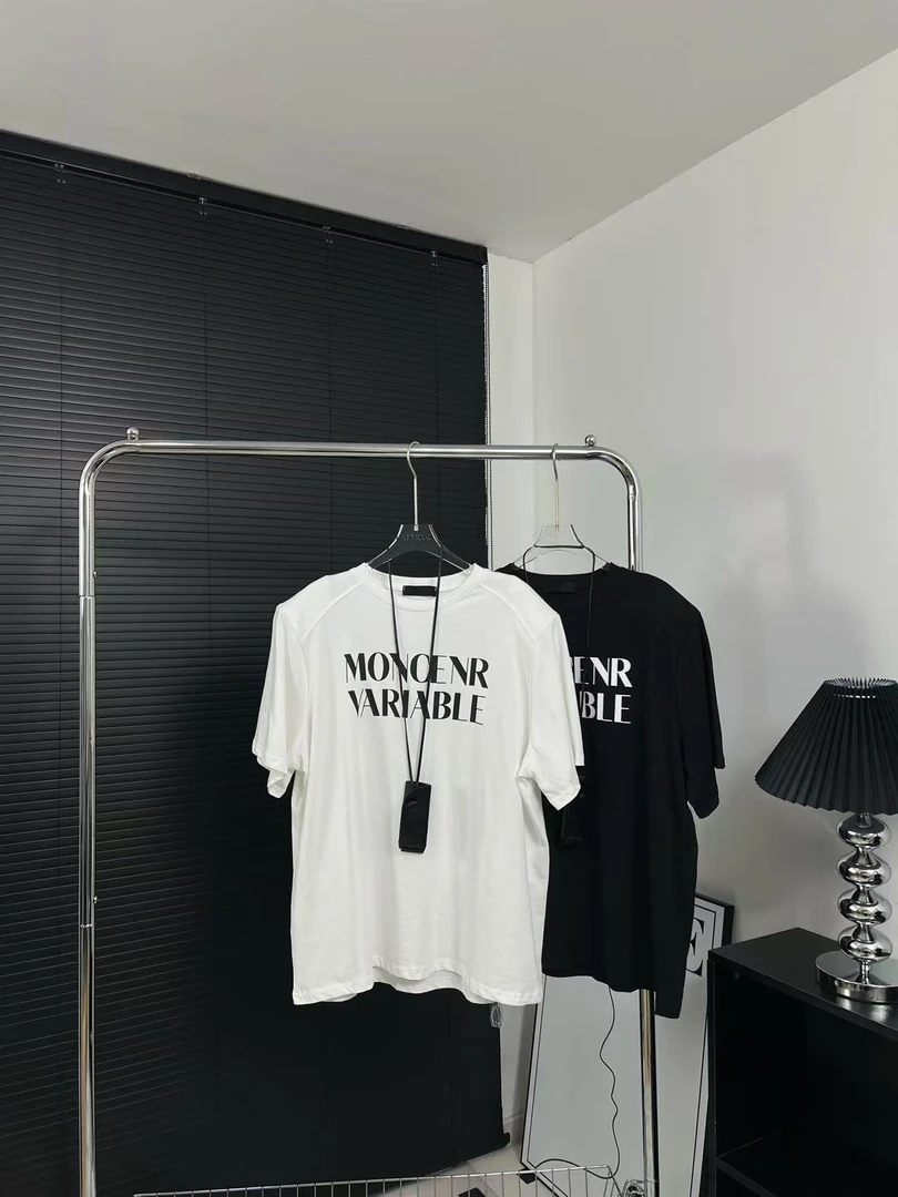 【MO RAN】简约字母宽松大版垫肩T恤