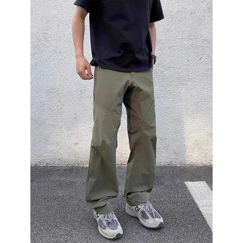 软壳速干冲锋裤男款夏季薄款透气美式运动裤户外休闲冰丝长裤百搭