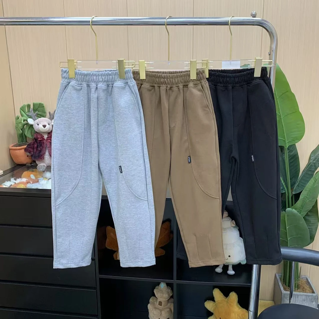 【土地系】儿童25年春季新品宽松舒适百搭脚口打褶卫裤