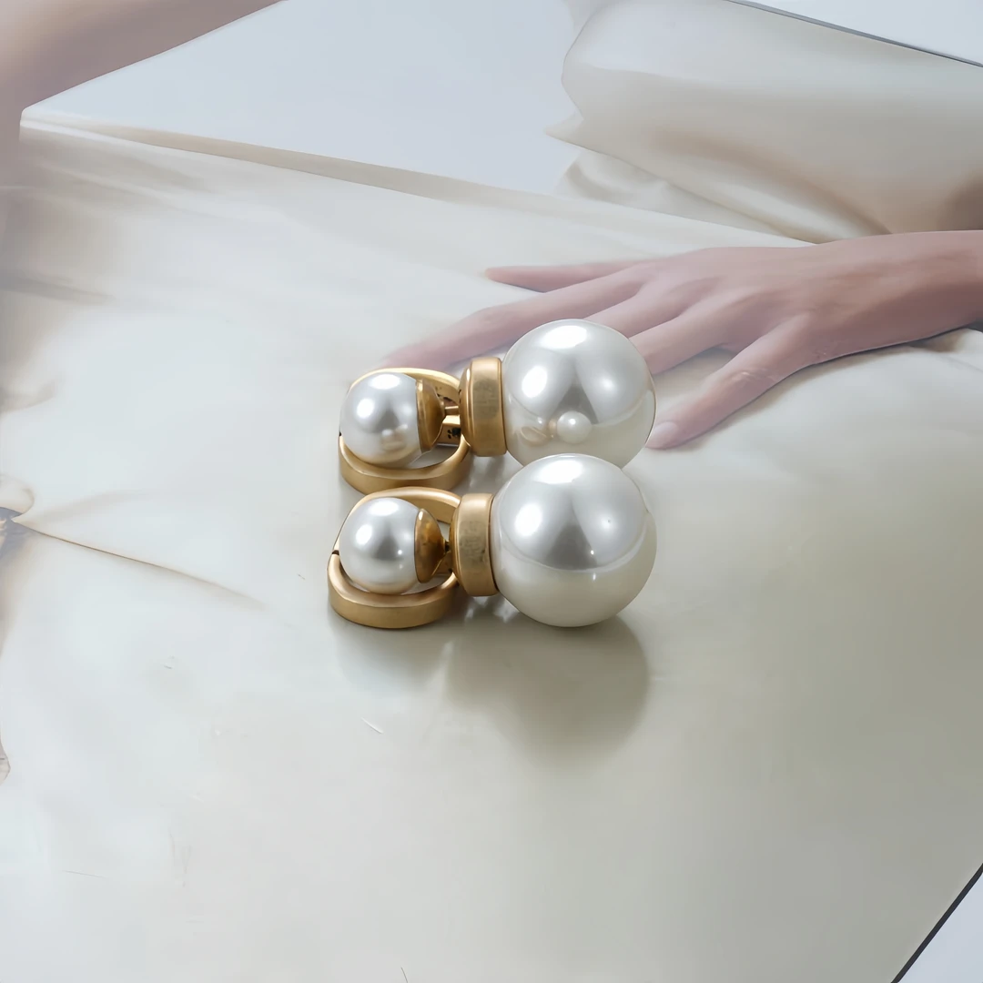 铜合金仿珍珠耳饰 耳环8457