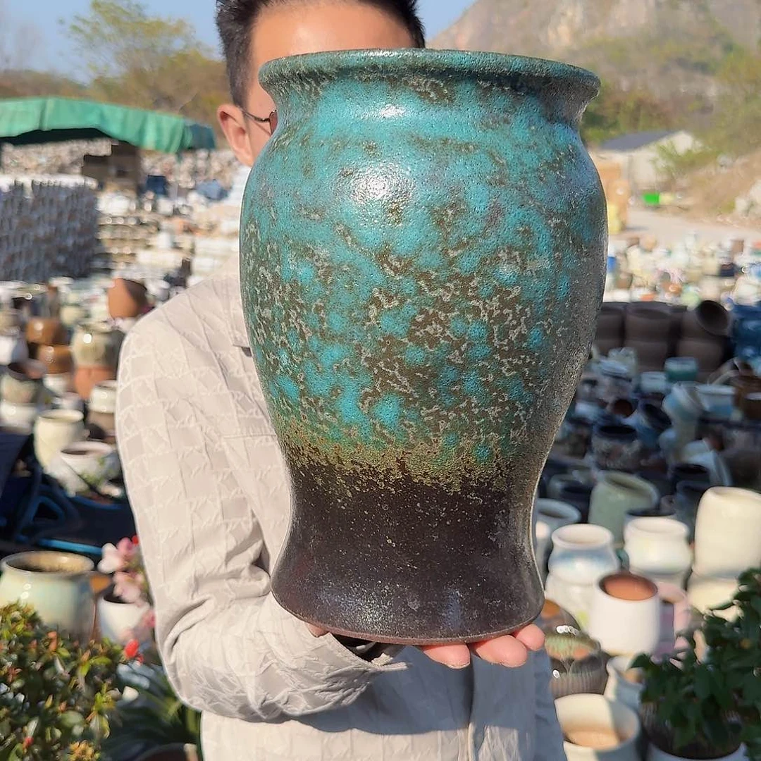 紫砂花盆口20高30（一个美人鱼蓝泡泡宋