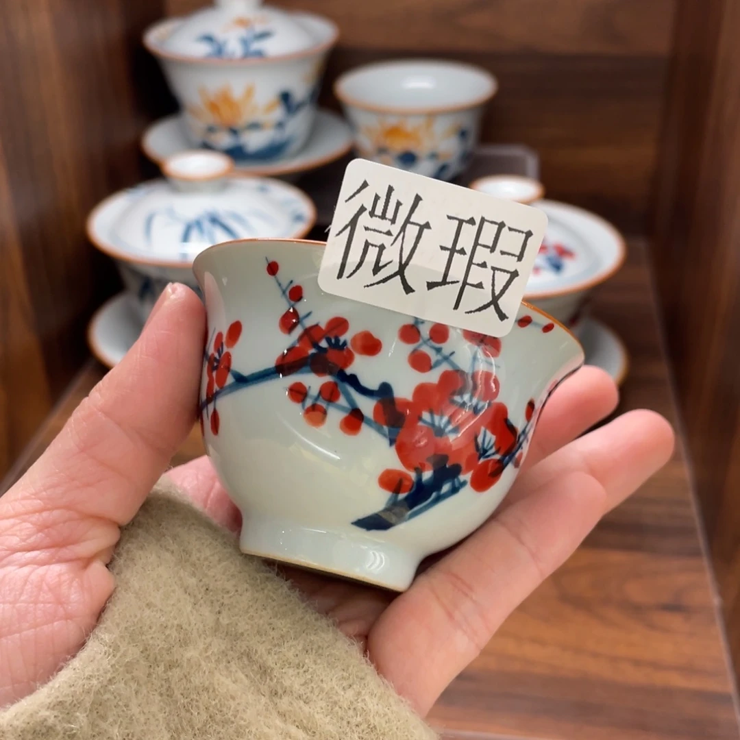 有瑕釉下彩纯手绘