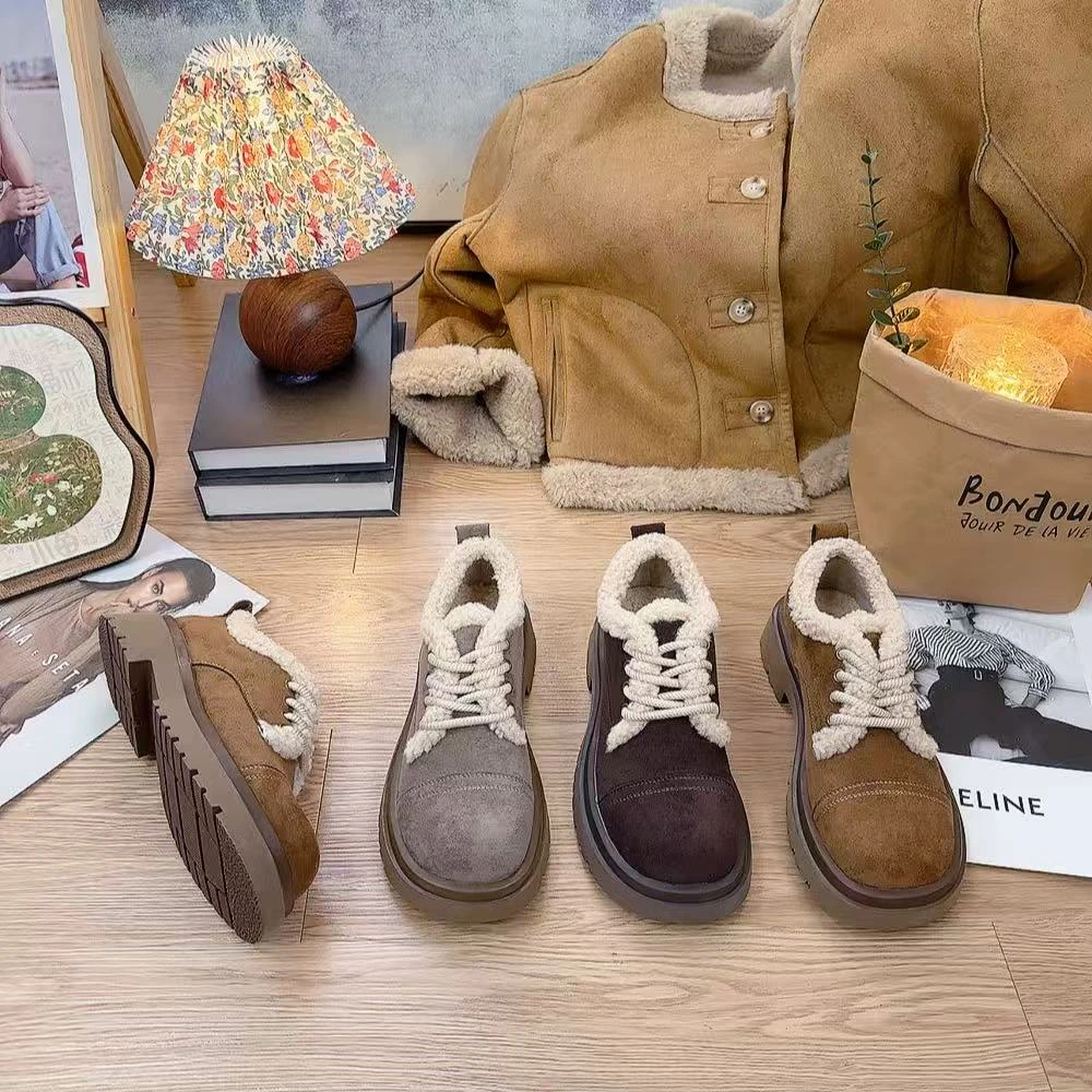 926-53复古加绒百搭系带勃肯鞋