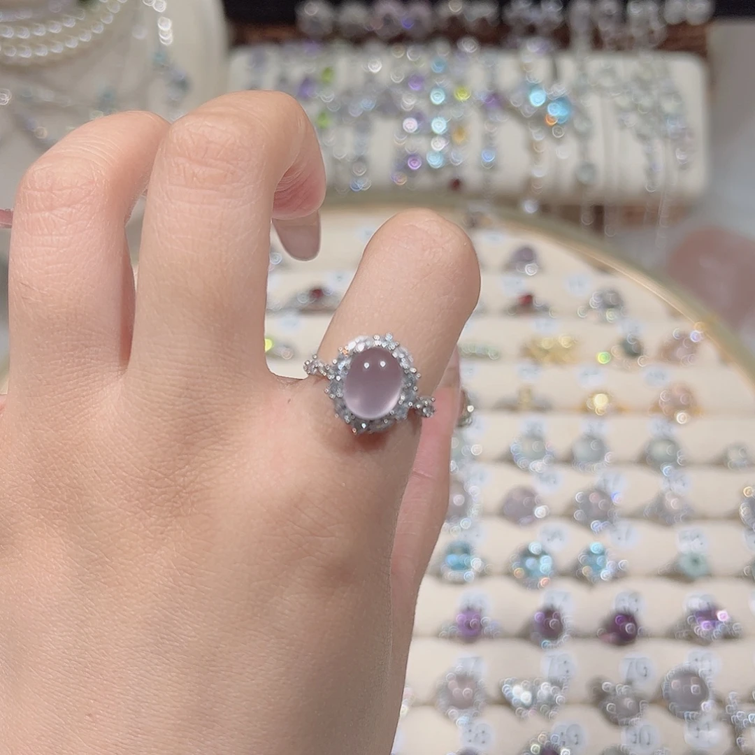 银S925镶嵌戒指萤石