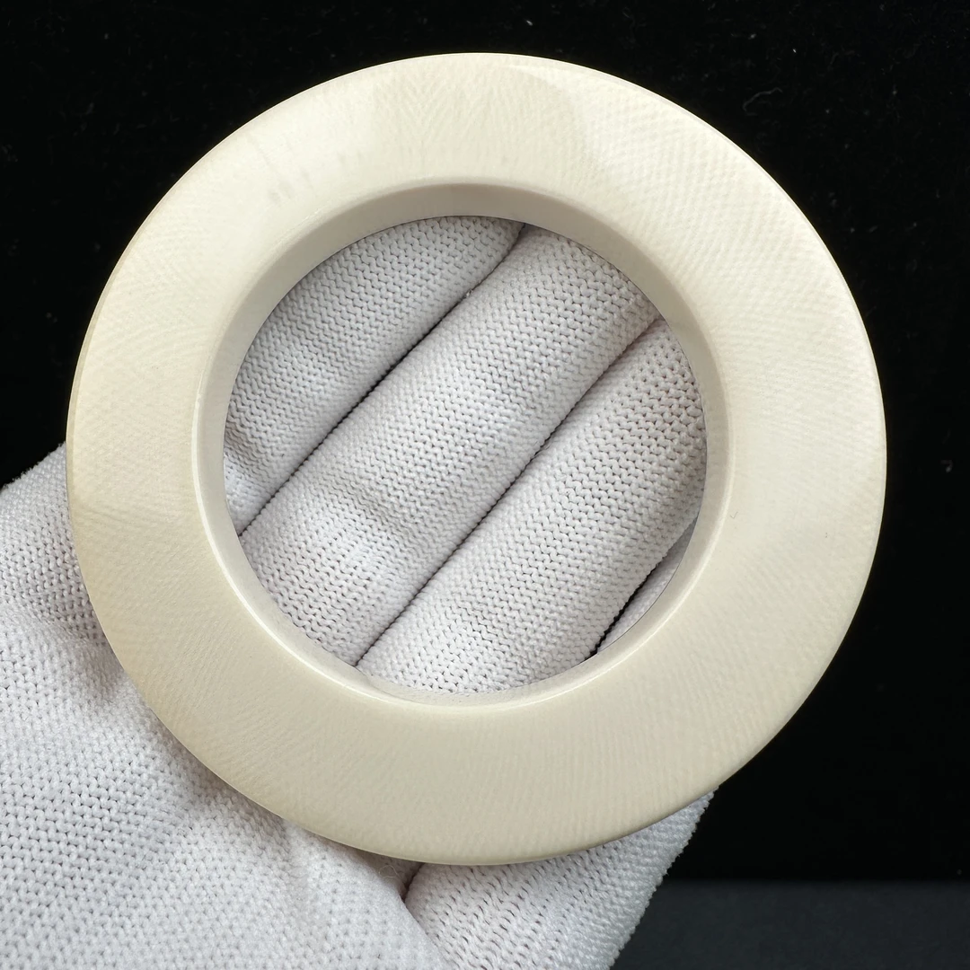 E6390天然猛犸牙 牙饼子 扣子70.4x44.9x9.4mm36.5克支持鉴定 假