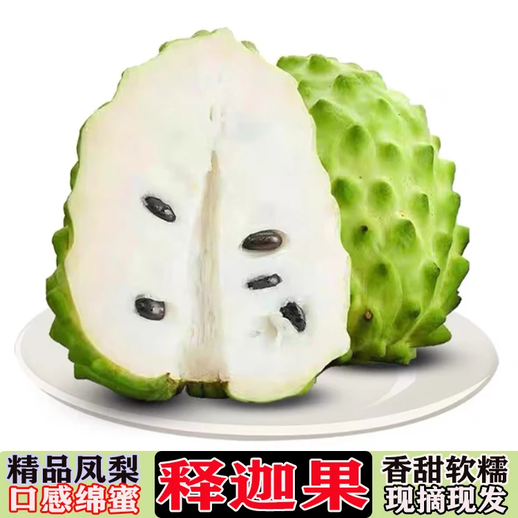 广西凤梨释迦果新鲜现摘大果货番荔枝牟尼摩佛头释迦果孕妇水果