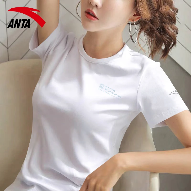 安踏速干短袖女T恤2025新款夏季女款冰丝跑步健身休闲运动服女装