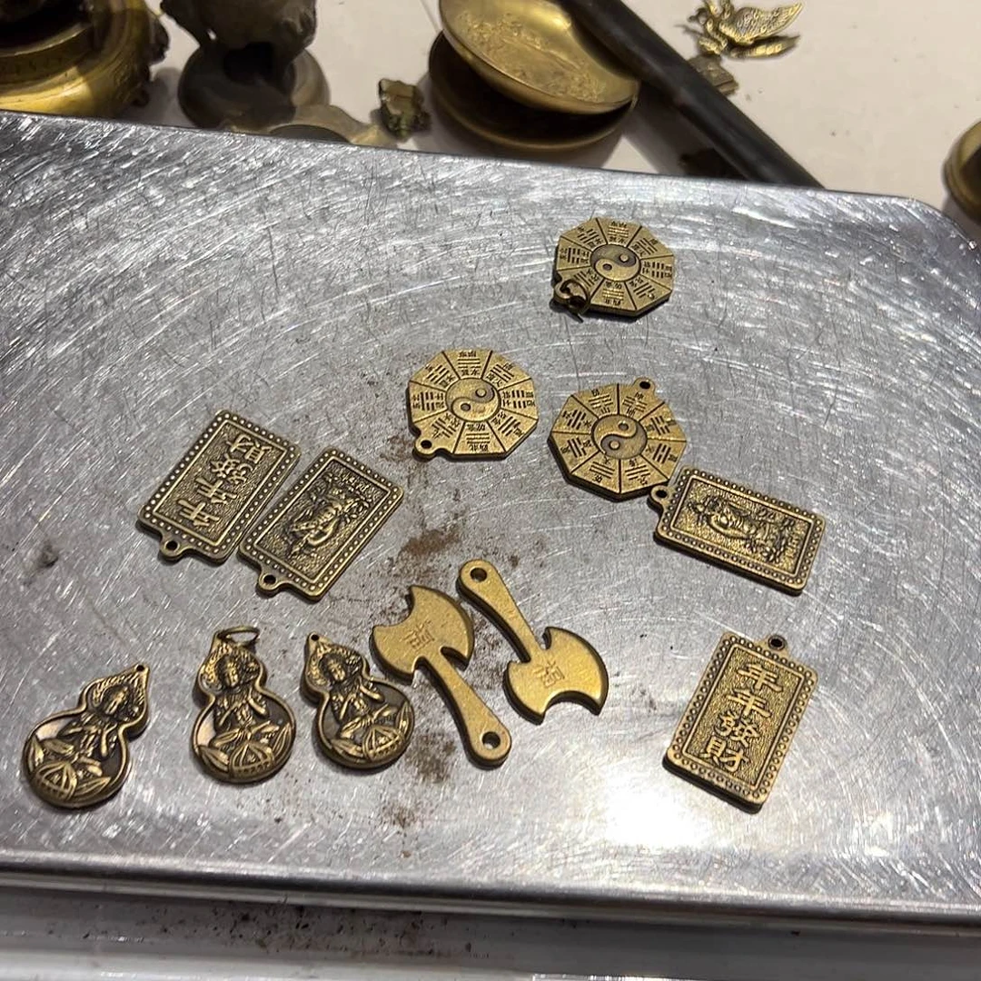普****)微瑕疵黄铜摆件工艺品