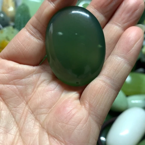 蛇纹石玉未镶嵌手把件