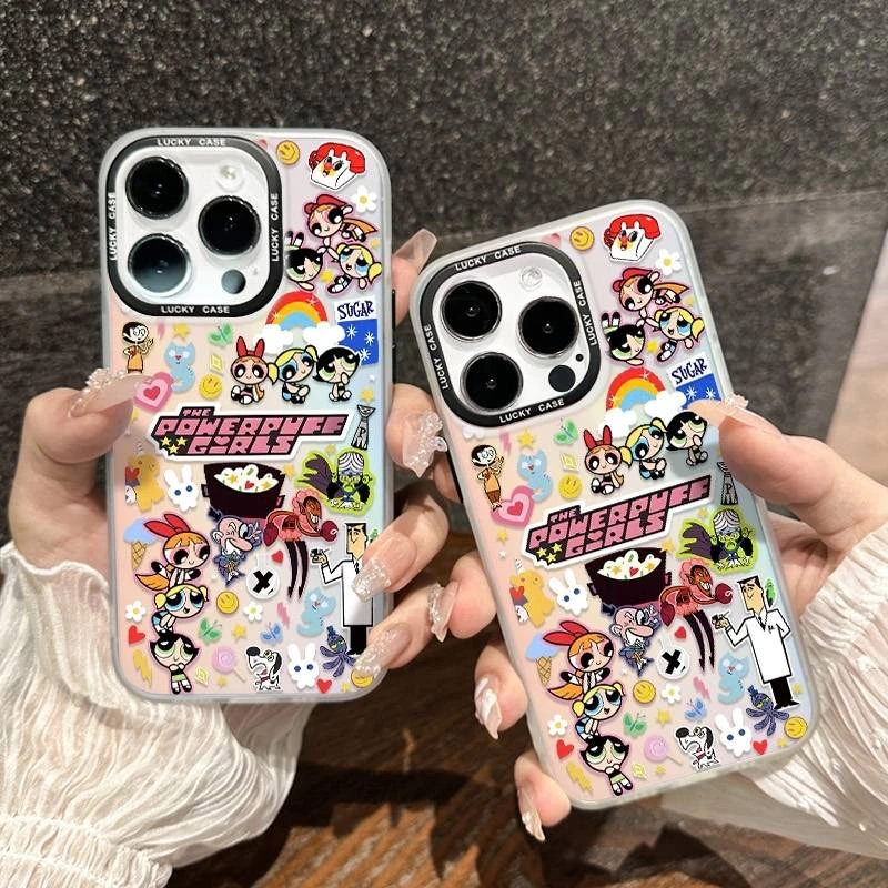 彩虹飞天女警组合变色龙壳适用于iPhone苹果16手机壳华为oppo小米