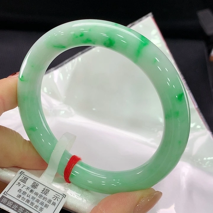 翡翠手镯未镶嵌圆条57-58