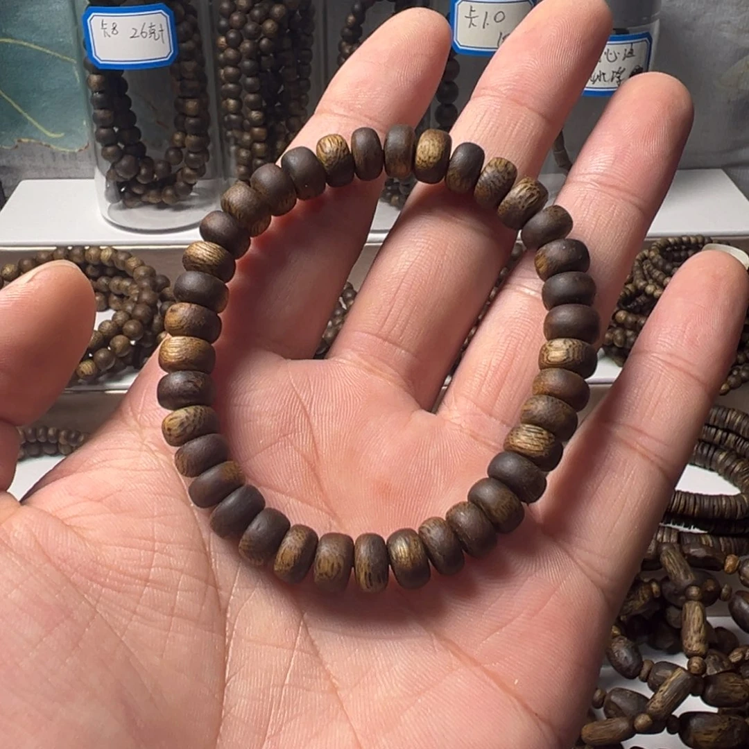 沉香沉香碎屑奇楠沉香卡8单圈算盘