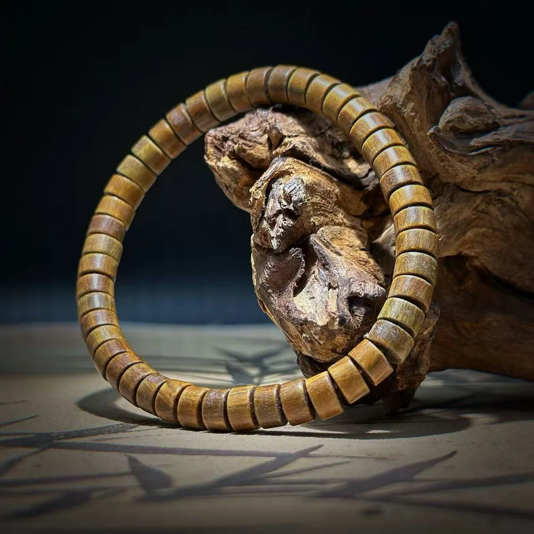 【缪老师严选】SJ1690 绿檀药片手链 多样性发其一