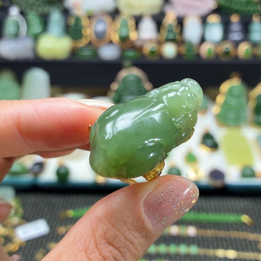 和田玉银S925镶嵌颈饰