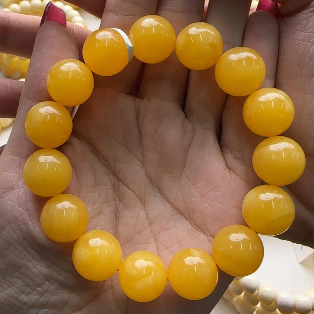 琥珀未镶嵌手链蜜蜡手串