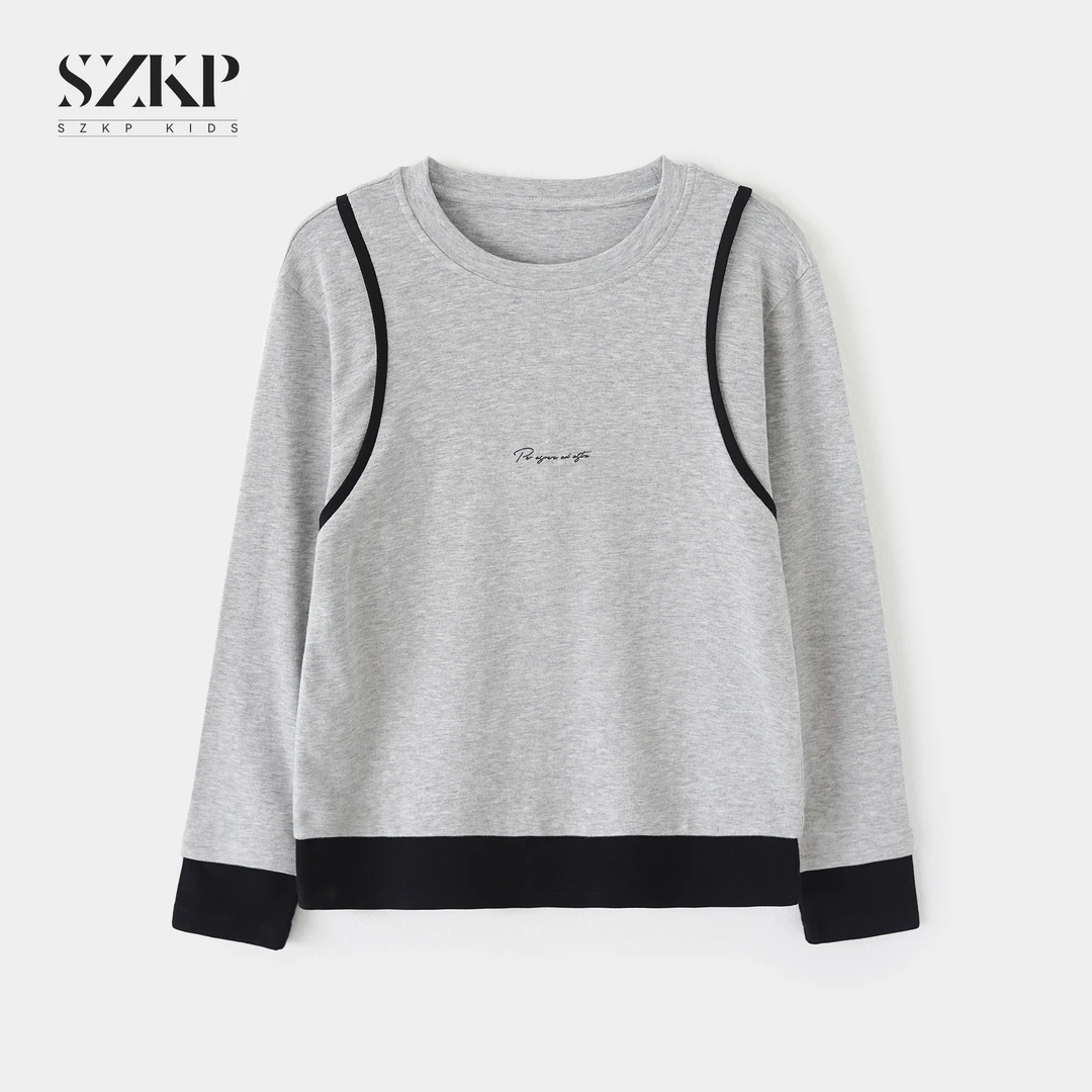 SZKP秋季新款女童装打底衫中大童休闲时尚儿童长袖T恤YNYQ552621