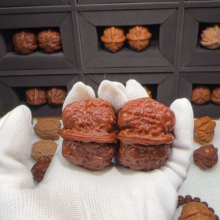 吊坠文玩核桃39全品红蛤蟆头