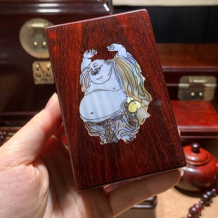 端景台紫檀木类烟盒