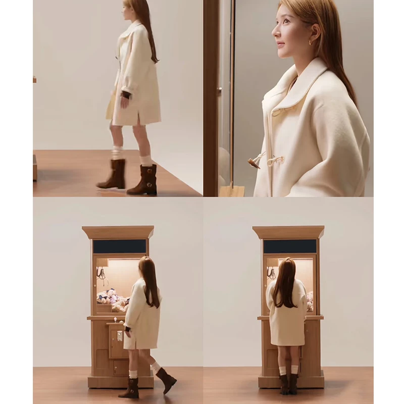 【mimius】P 热牛奶软糯牛角扣中长款翻领大衣 G09071