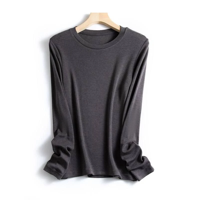 【羊毛蛋白T】圆领/半高领打底女春秋修身美雅碧+兰精莫代尔礼盒装