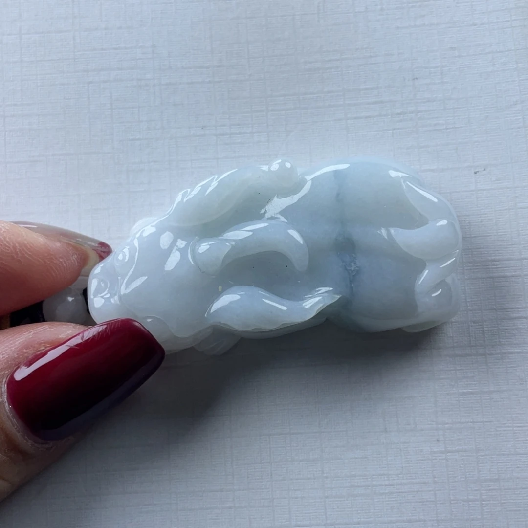 翡翠未镶嵌项圈貔貅微瑕介意勿拍不退不换