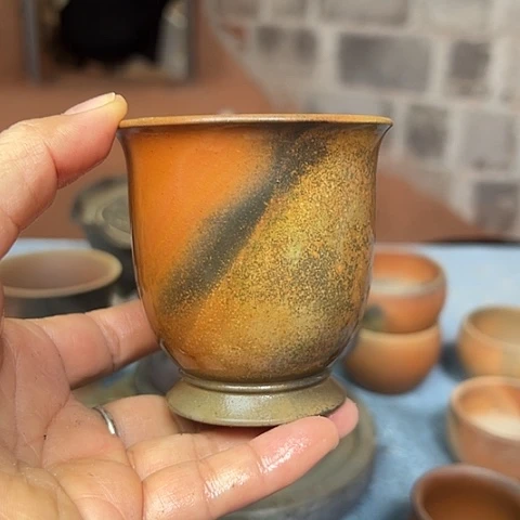 戬谷龙窑柴烧茶杯72