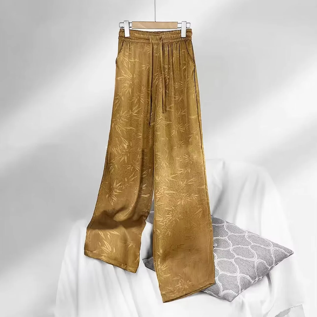 111冠乐皱竹子裤-2