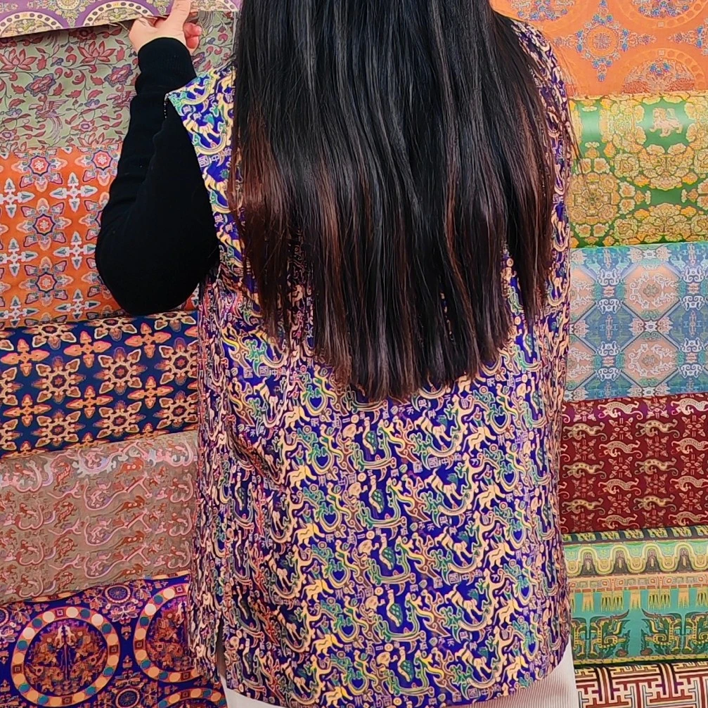 张和才古蜀锦背心