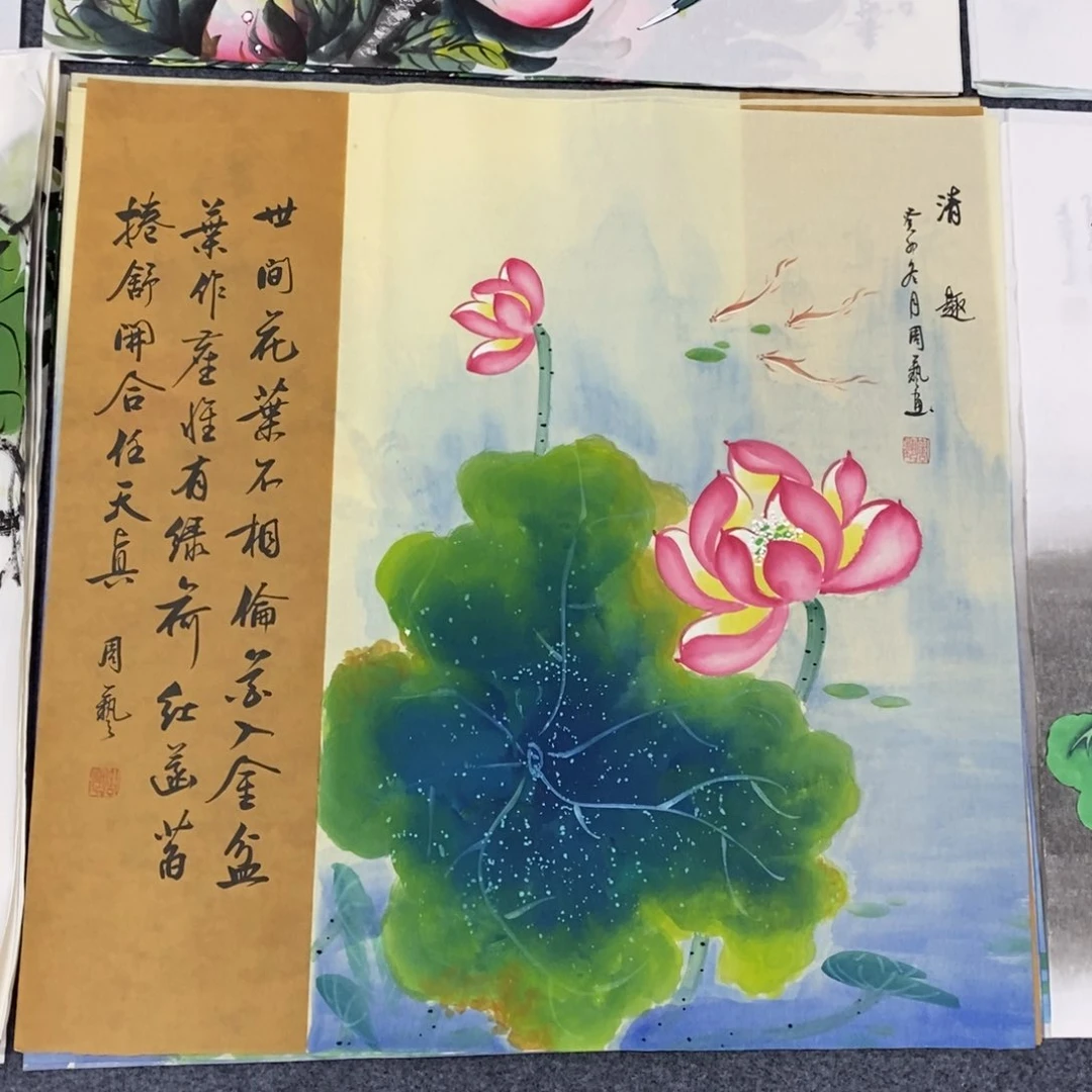 国画尺寸70✖️70精品斗方手绘画