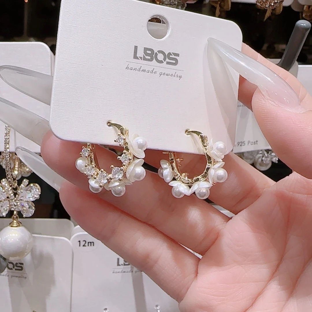 锆石铜合金925银耳环