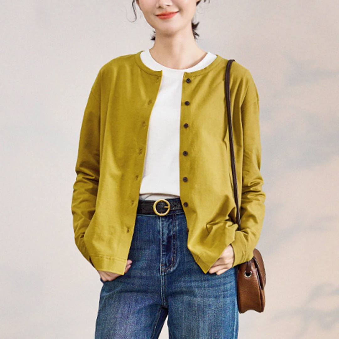 纯棉2025新款春秋长袖体恤女装气质休闲时尚上衣外穿开衫外搭卫衣