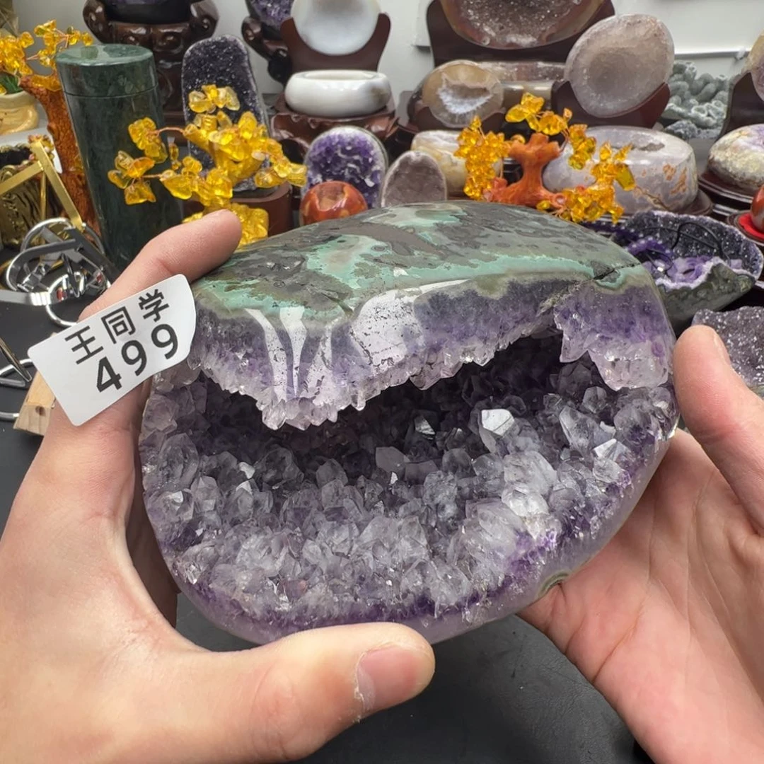 紫晶水晶摆件未镶嵌青****?499