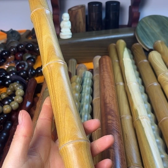 木靑**水绿檀竹节一根豆豆