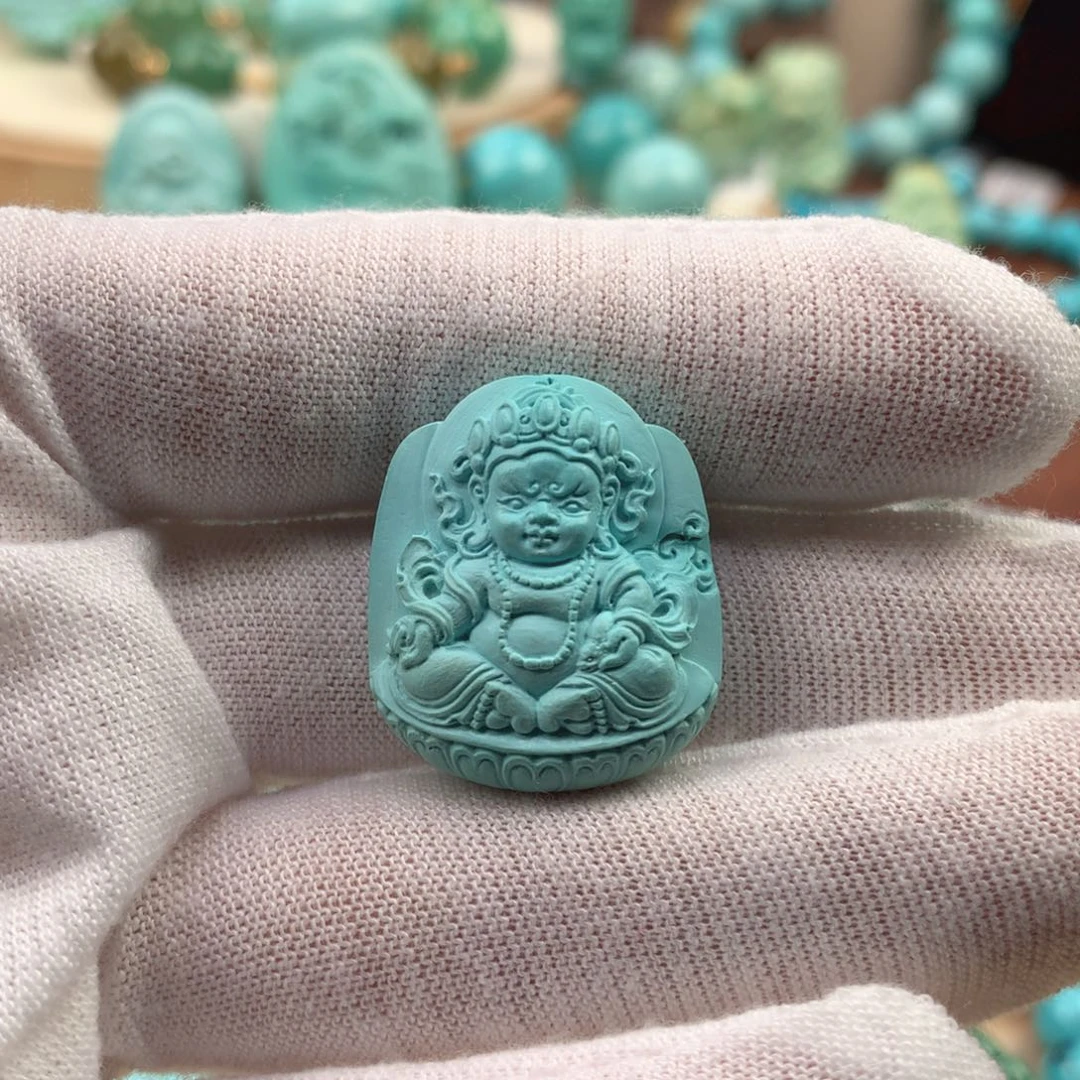 绿松石未镶嵌珠宝奇石21.1mm