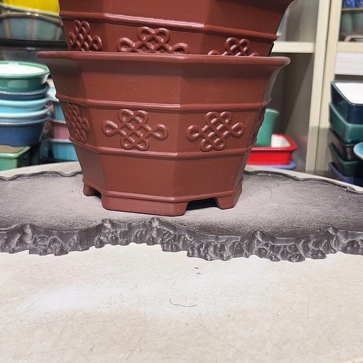 紫砂花盆瑕疵飞皮12-19-2