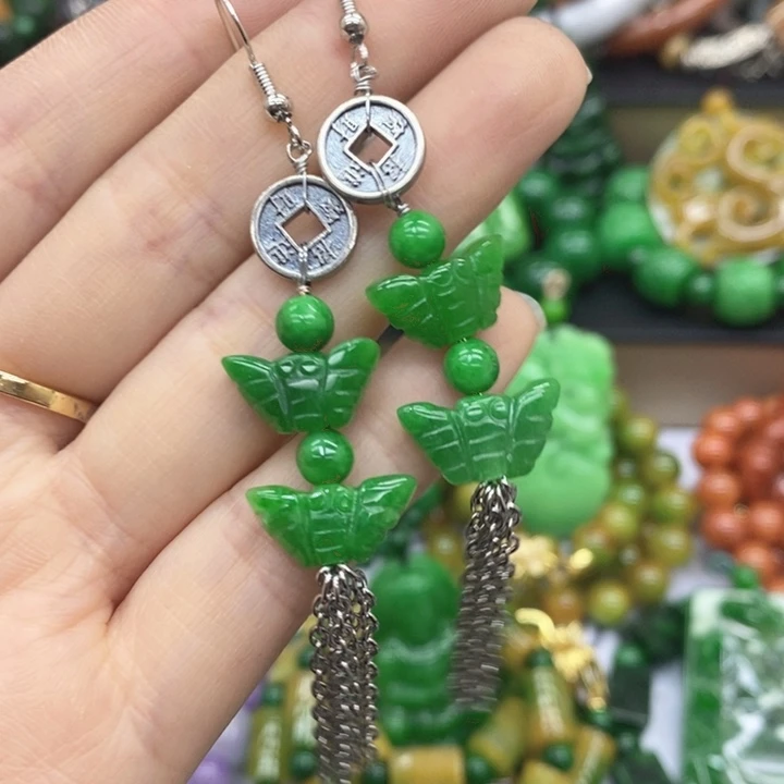 翡翠未镶嵌手链耳饰56