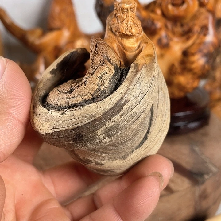 柏木大**愚崖植手把件达哥