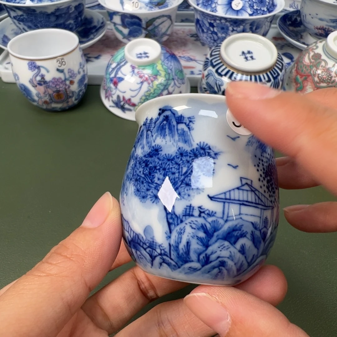 陶瓷景德镇纯手工纯手绘茶具木木32