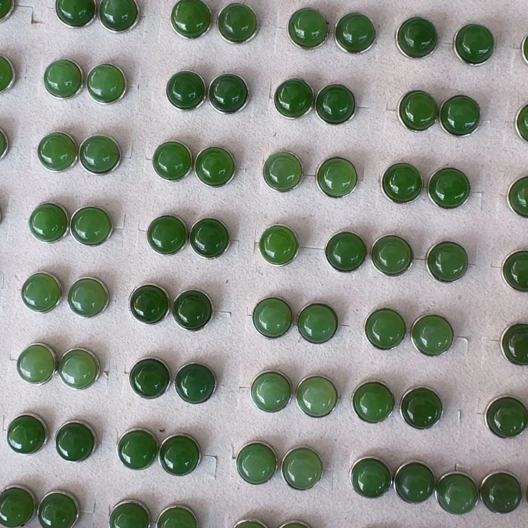 和田玉银S925镶嵌耳饰多样性发货 拍一发一