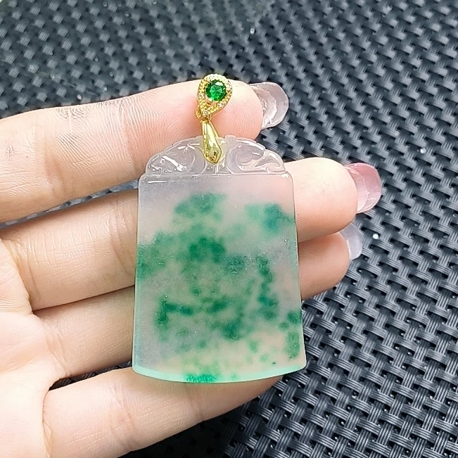 （聚宝严选）D284冰飘蓝花无事牌吊坠精致气质妈妈款时尚精美