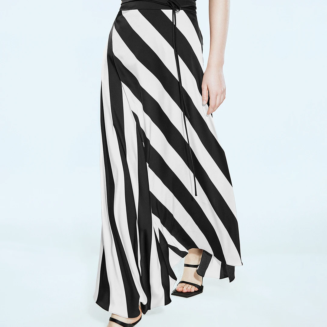 COVERINS2025夏季新款不规则条纹半身裙CC35250028