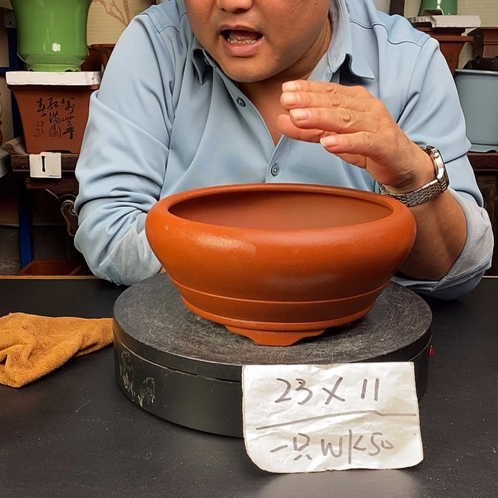 紫砂花盆货号一只WK50