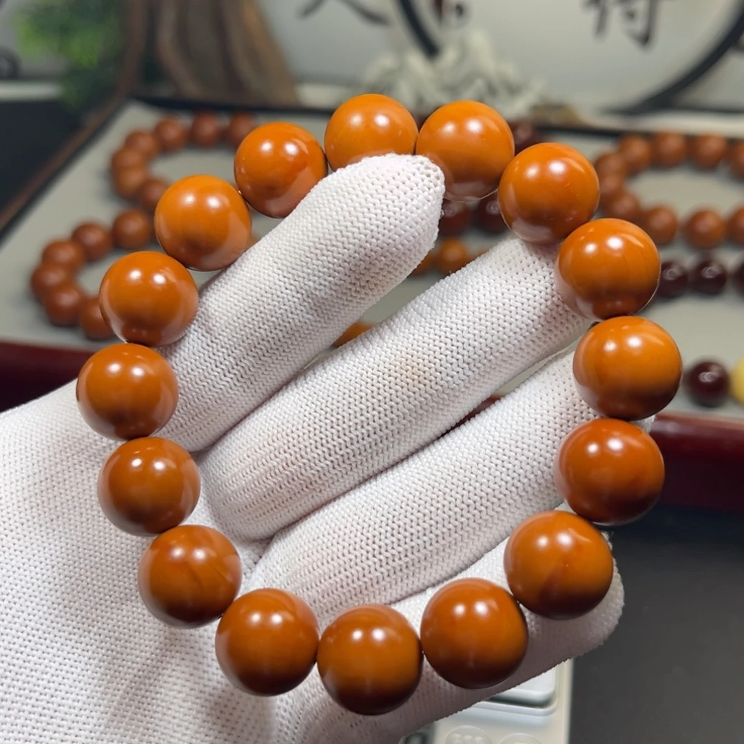 ᰔ***光手串橄榄核1.46+全品老树铁核 小孔 微瑕