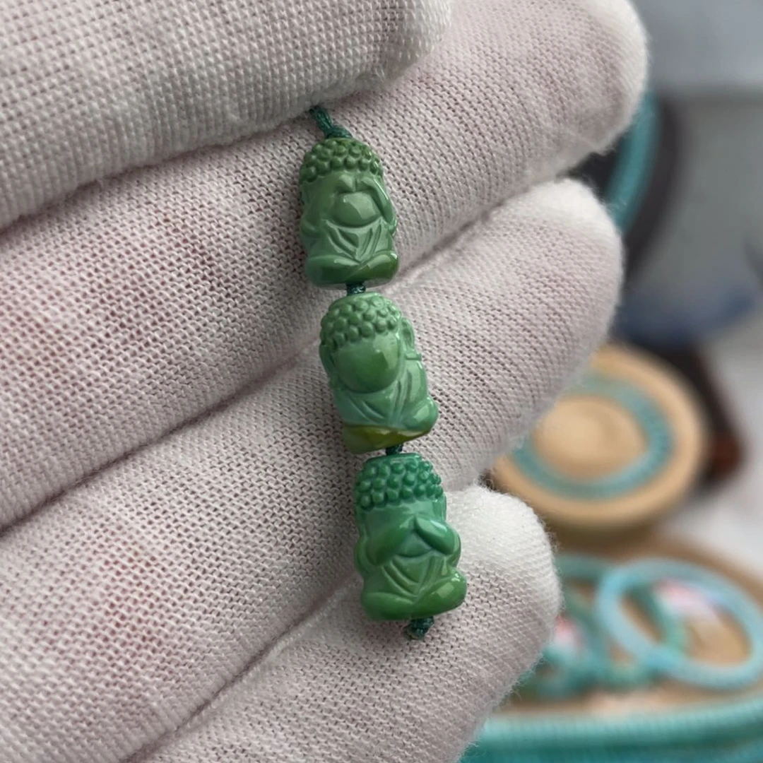 绿松石手链未镶嵌三不佛