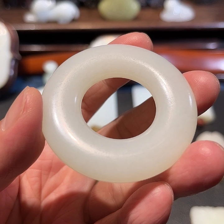 和田玉未镶嵌挂件白*